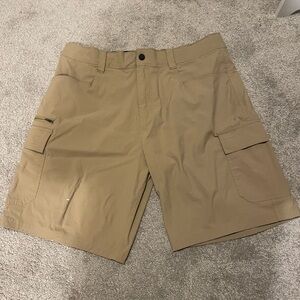 Orvis Tech Shorts Mens 36 Khaki Cargo Polyester Outdoors Hiking Fishing